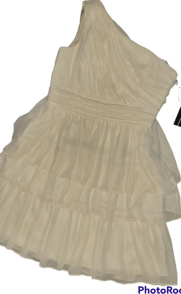 NWT Max and Cleo Ivory Cream Ruffle Mini Dress sz 8 10